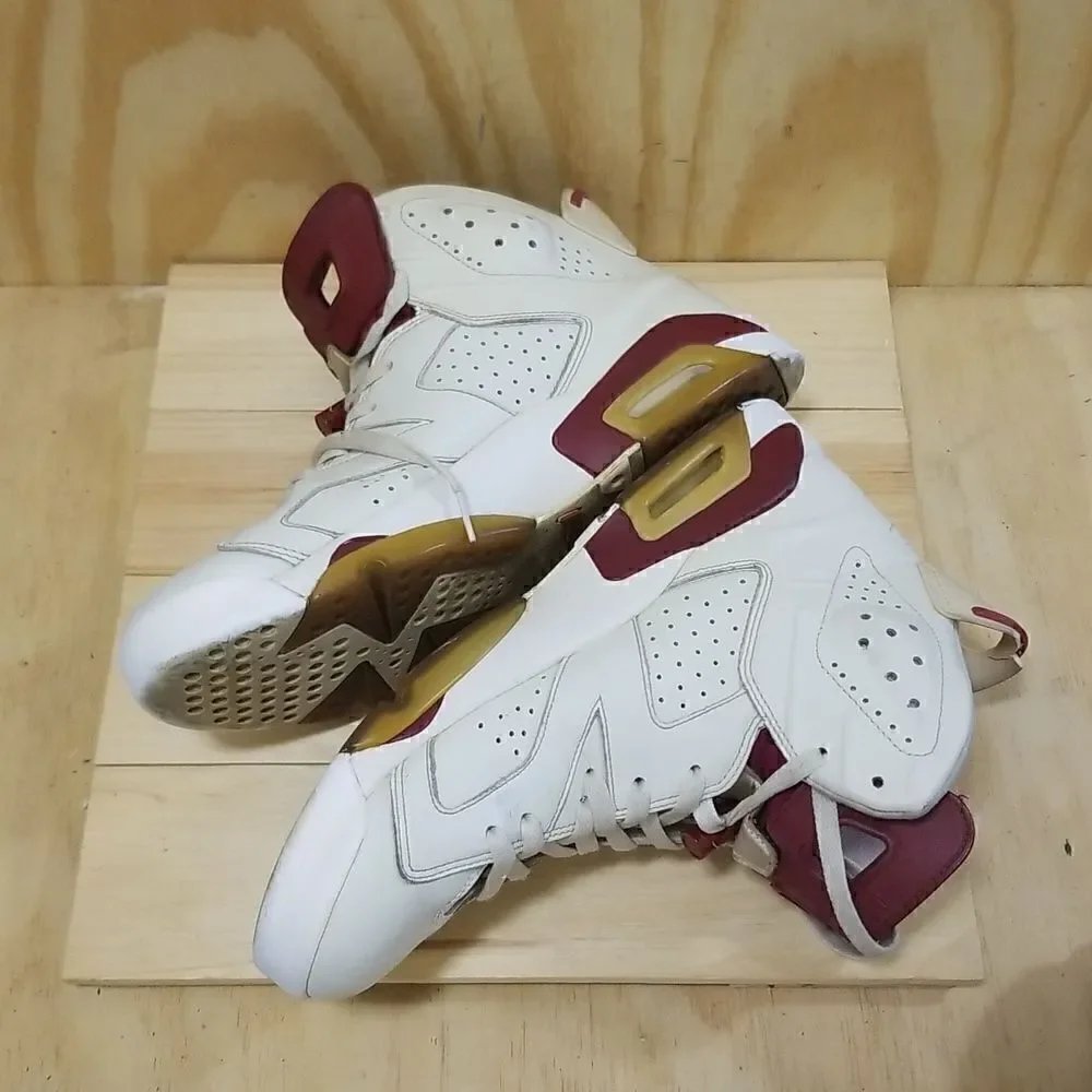 NIKE AIR JORDAN 6 RET RO OG BG OFF WHITE-MAROON SZ 11
